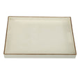 Mimosa Rectangle Tray White/Gold