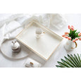 Mimosa Rectangle Tray White/Gold