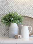 Paume Rattan Oval Tray White Wash