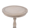 Arialla Timber Round Side Table Weathered Oak Top View