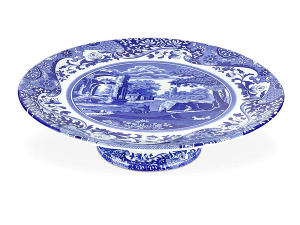 Spode Blue Italian - 27cm Footed Cake Plate
