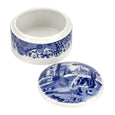 Spode Blue Italian - 8.25cm Round Trinket Box