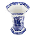 Spode Blue Italian - 26cm Hexagonal Vase