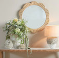 Belle Rattan Scallop Mirror Natural