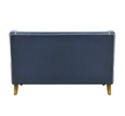 Bondi Hamptons 2 Seat Sofa Navy W/White Piping