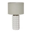 Condetti White Table Lamp with Natural Shade