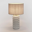 Condetti White Table Lamp with Natural Shade