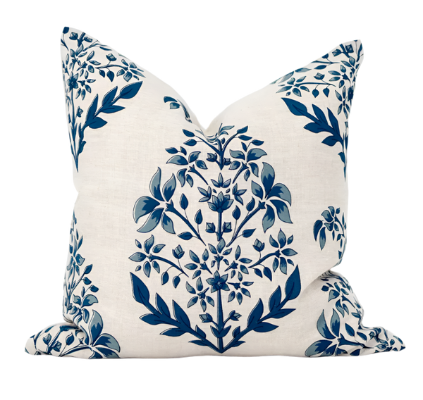Devon Inner Paisley Print Blue Lounge Cushion 55cm