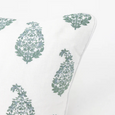 Devon Paisley Embroidery Green Lounge Cushion 55cm