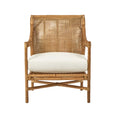 Havana Occasional Chair Rattan Cream Cushion front