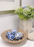 Blue and White Ball Botanic Set/6