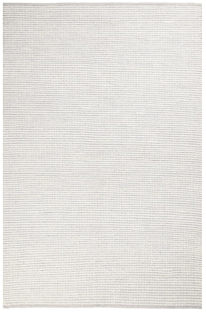 Grey/White Felted Wool Rug
