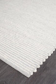 Grey/White Felted Wool Rug