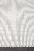 Grey/White Felted Wool Rug