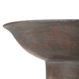 Nimes Footed Bowl Black – ceramic decorative bowl with burnished finish and elevated base, 38x38x14.5cm.