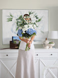 Hydrangea Mixed Bouquet Blue 70cm