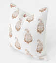 Devon Paisley Embroidery Mustard Lounge Cushion 55cm