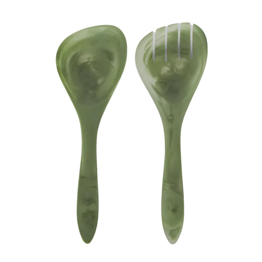 Swirl Resin Salad Servers