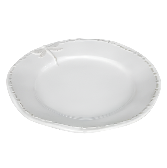 Dragonfly Stoneware White Side Plate