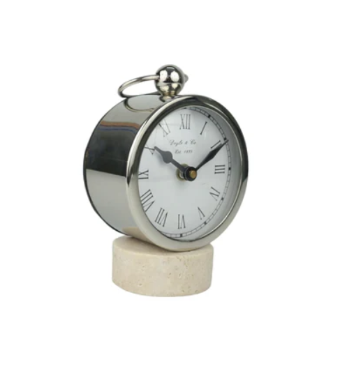 Travertine Clock