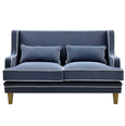 Bondi Hamptons 2.5 Seat Sofa Navy W/White Piping