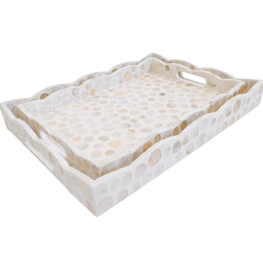 Scallop Mother of Pearl Tray