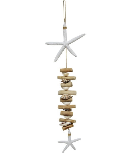 Hanging Driftwood Starfish White