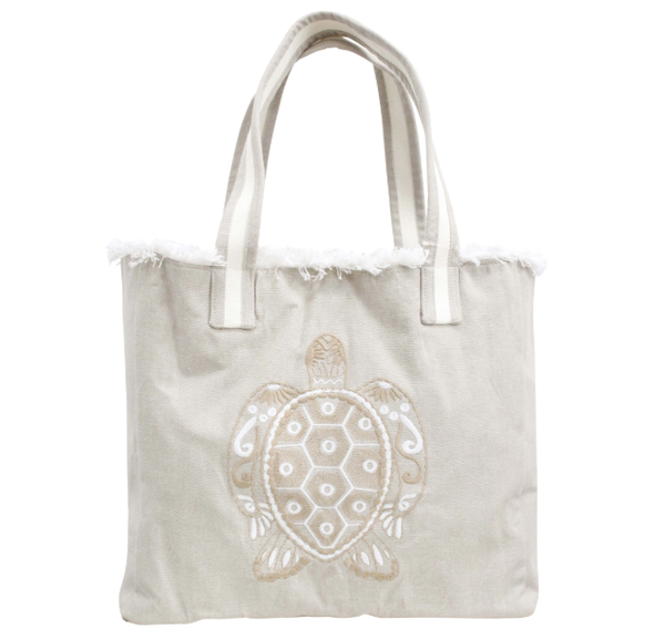 Tote Bag Turtle Chambray Natural