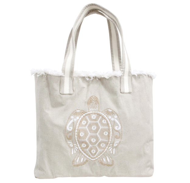 Tote Bag Turtle Chambray Natural