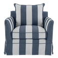 Noosa Hamptons Armchair Denim/Cream Stripe