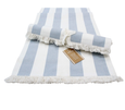 Table Runner Chambray Stripe Blue