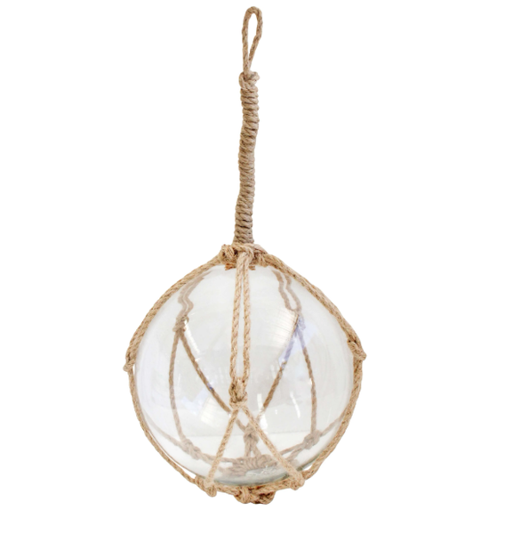 Glass Rope Ball Large Clear
