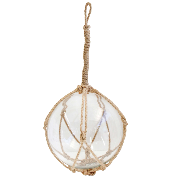 Glass Rope Ball Large Clear