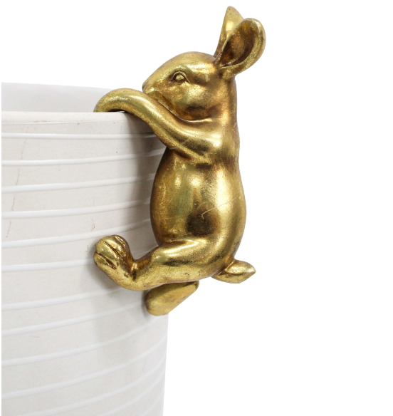 Pot Sitter Rabbit Gold