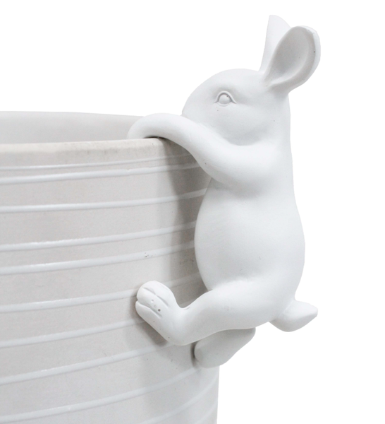 Pot Sitter Rabbit White
