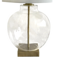 Ellyn Glass and Brass Lamp