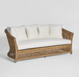 Cayman 3 Seat Rattan Sofa Cream