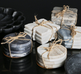 Graze Marble Coaster Hexagon White and Grey S/4