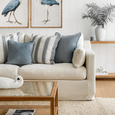 Blue Sky Stripe Cushion