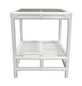 Havana Rattan Side Table White