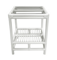 Havana Rattan Side Table White