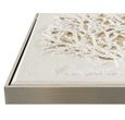 Coral Seaweed Canvas in Silver Frame