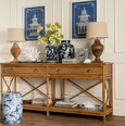 Pagoda Blue and White Wall Art A