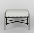 Davenport Iron Outdoor Ottoman Black/White
