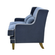 Bondi Hamptons 2.5 Seat Sofa Navy W/White Piping
