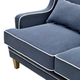 Bondi Hamptons 2.5 Seat Sofa Navy W/White Piping
