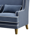 Bondi Hamptons 2.5 Seat Sofa Navy W/White Piping