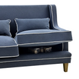 Bondi Hamptons 2.5 Seat Sofa Navy W/White Piping