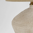 Caufield White Sandstone Table Lamp & Linen Shade
