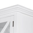 Sorrento Large Glass Door Hamptons Cabinet White